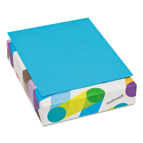 Mohawk - Brite-Hue Multipurpose Colored Paper, 24lb, 8-1/2 x 11, Blue, 500/Ream, Sold as 1 RM