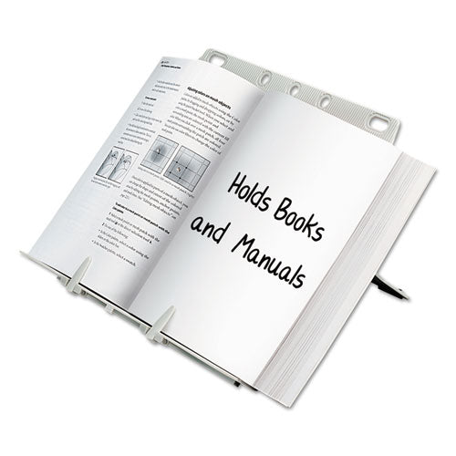 Fellowes - BookLift Adjustable Desktop Copyholder, Plastic, Platinum, Sold as 1 EA
