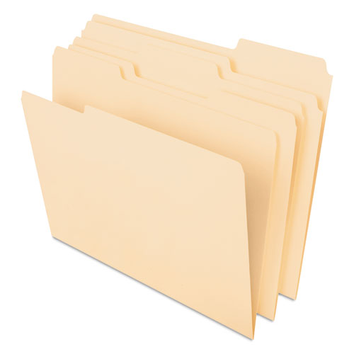 CutLess File Folders, 1/3 Cut Top Tab, Letter, Manila, 100/Box, Sold as 1 Box, 100 Each per Box 