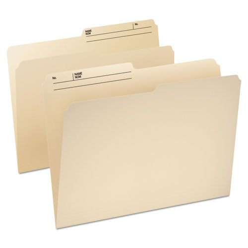 CutLess/WaterShed File Folders, 1/3 Cut Top Tab, Letter, Manila, 100/Box, Sold as 1 Box, 100 Each per Box 
