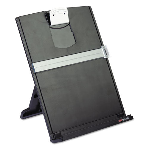 3M - Fold-Flat Freestanding Desktop Copyholder, Plastic, 150 Sheet Capacity, Black, Sold as 1 EA