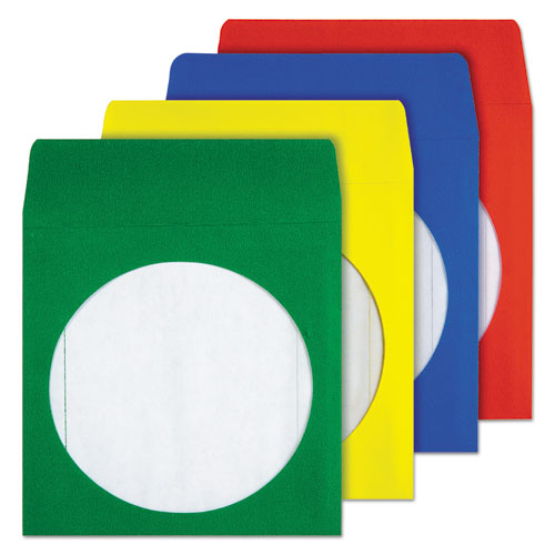 Quality Park - Colored CD/DVD Paper Sleeves, 50/Box, Sold as 1 BX