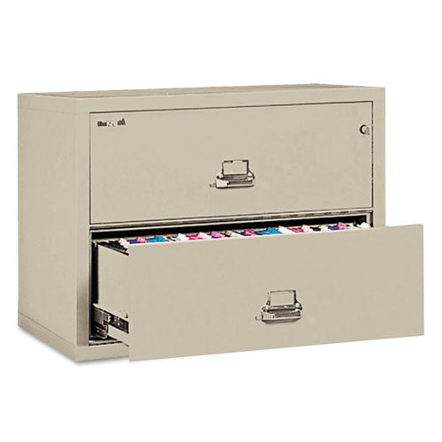 FireKing - 2-Drawer Lateral File, 31-1/8w x 22-1/8d, UL Listed 350, Ltr/Legal, Parchment, Sold as 1 EA