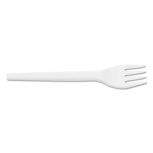 Compostable CPLAWare Fork, 6" Length, White, 1000/Carton, Sold as 1 Carton, 1000 Each per Carton 