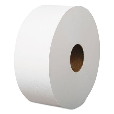 Jumbo Roll Bathroom Tissue, 2-Ply, White, 3.4" x 1200 ft, 12 Rolls/Carton, Sold as 1 Carton, 12 Each per Carton 