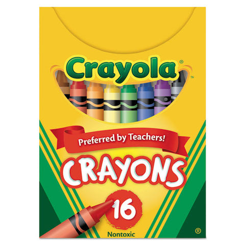 Crayola - Classic Color Pack Crayons, Tuck Box, 16 Colors/Box, Sold as 1 BX