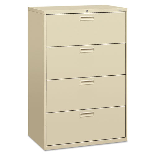 HON - 500 Series Four-Drawer Lateral File, 36w x53-1/4h x19-1/4d, Putty, Sold as 1 EA