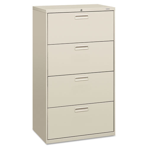 HON - 500 Series Four-Drawer Lateral File, 30w x53-1/4h x19-1/4d, Light Gray, Sold as 1 EA