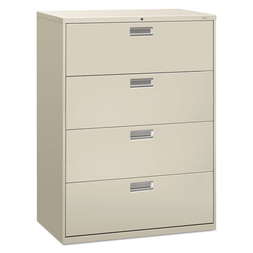 HON - 600 Series Four-Drawer Lateral File, 42w x19-1/4d, Light Gray, Sold as 1 EA