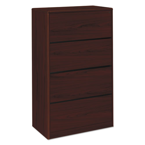 10700 Series Four Drawer Lateral File, 36w x 20d x 59 1/8h, Mahogany, Sold as 1 Each