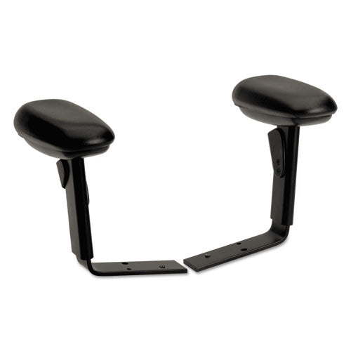 HON - Height- & Width-Adjustable T-Bar Arms for 7700/Every-Day Swivel Chairs, Black, Sold as 1 PR
