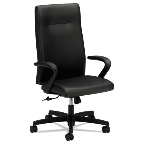 Ignition Series Executive High-Back Chair, Black Leather Upholstery, Sold as 1 Each