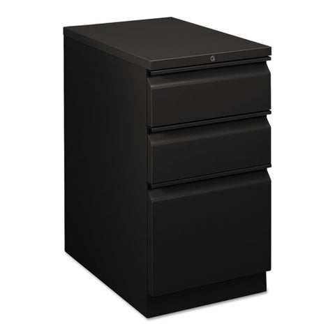 HON - Flagship Mobile Box/Box/File Pedestal, Full Radius Pull, 22-7/8d, Black, Sold as 1 EA