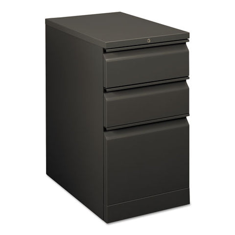 HON - Flagship Mobile Box/Box/File Pedestal, Full Radius Pull, 22-7/8d, Charcoal, Sold as 1 EA