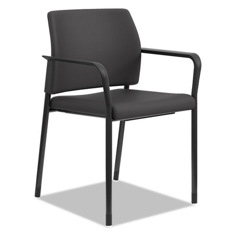 Accommodate? Series Guest Chair with Fixed Arms, Black Fabric, Sold as 1 Carton, 2 Each per Carton 