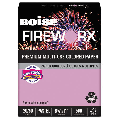 Boise - FIREWORX Colored Paper, 20lb, 8-1/2 x 11, Echo Orchid, 500 Sheets/Ream, Sold as 1 RM