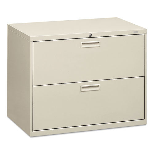 HON - 500 Series Two-Drawer Lateral File, 36w x28-3/8h x19-1/4d, Light Gray, Sold as 1 EA
