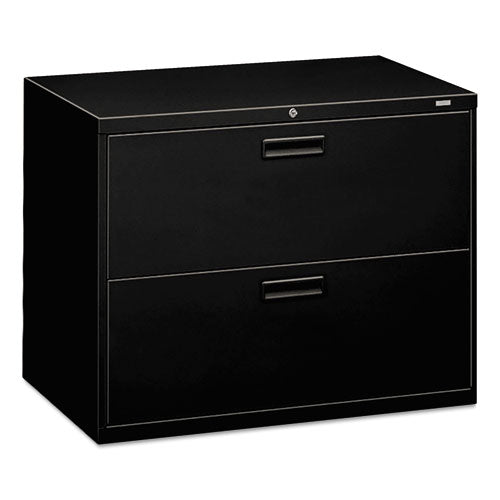 HON - 500 Series Two-Drawer Lateral File, 36w x28-3/8h x19-1/4d, Black, Sold as 1 EA