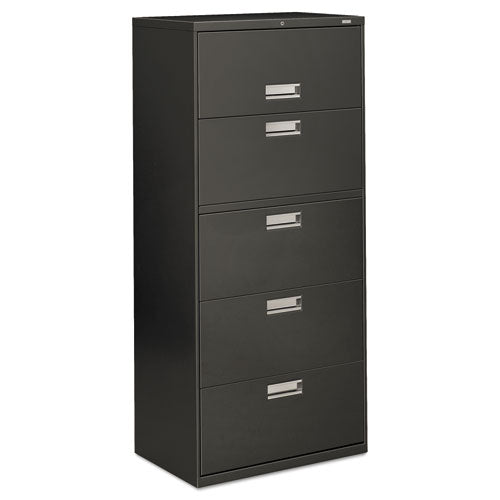 HON - 600 Series Five-Drawer Lateral File, 30w x19-1/4d, Charcoal, Sold as 1 EA
