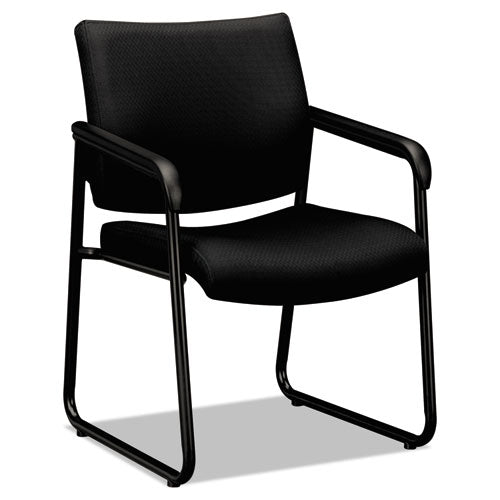 basyx - VL443 Series Guest Chair with Black Fabric, Black Frame & Sled Base, Sold as 1 EA