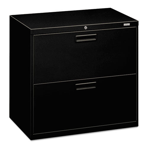 HON - 500 Series Two-Drawer Lateral File, 30w x28-3/8h x19-1/4d, Black, Sold as 1 EA