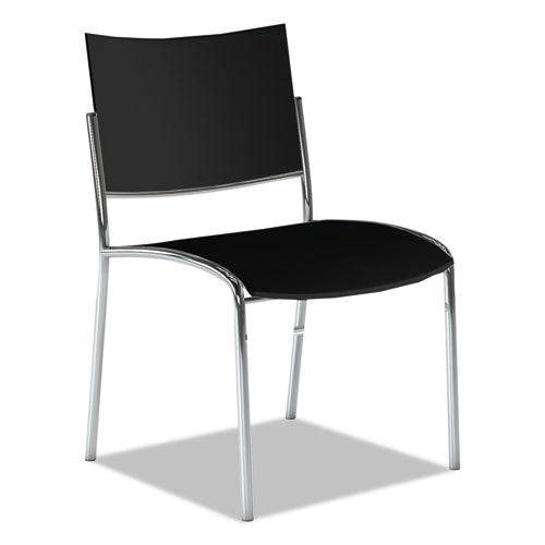 Escalate Stacking Chair, Plastic Back/Seat, Black, 4 Chairs/Carton, Sold as 1 Carton, 4 Each per Carton 