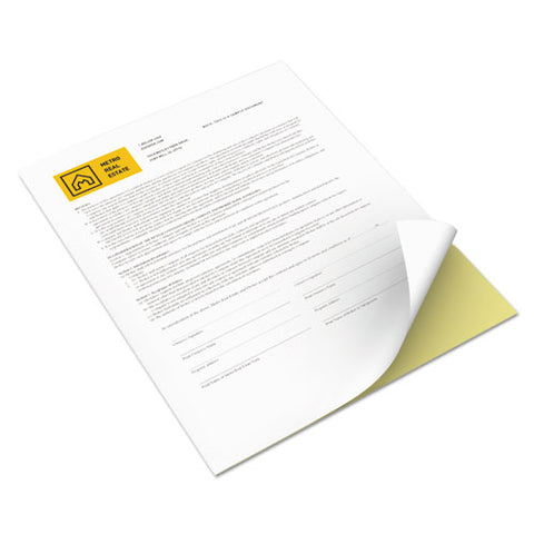 Xerox - Premium Digital Carbonless Paper, 8-1/2 x 11, White/Canary, 2,500 Sets, Sold as 1 CT