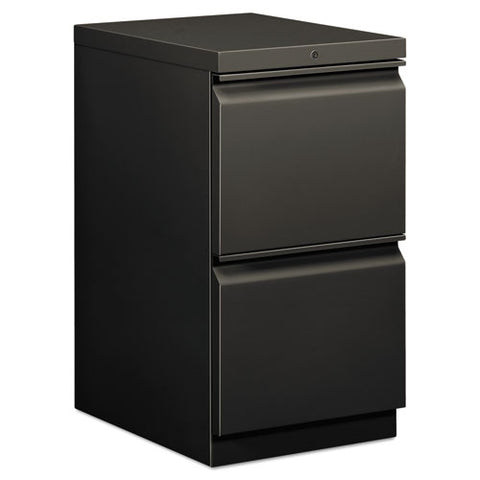 HON - Efficiencies Mobile Pedestal File w/Two File Drawers, 19-7/8d, Charcoal, Sold as 1 EA