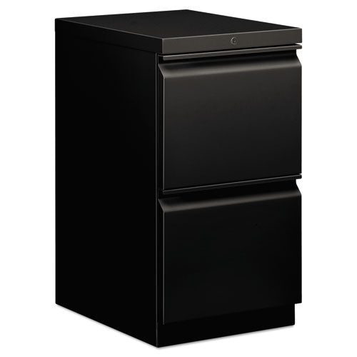 HON - Efficiencies Mobile Pedestal File w/Two File Drawers, 19-7/8d, Black, Sold as 1 EA
