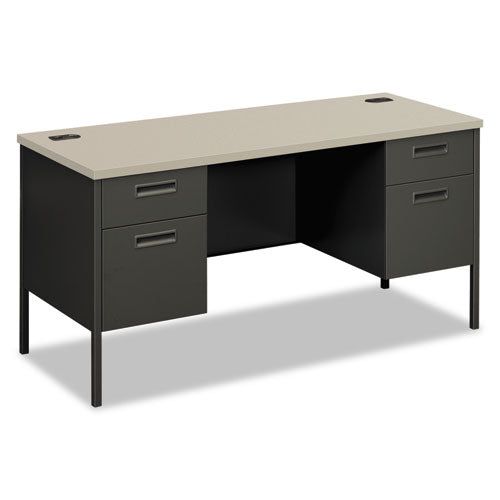 HON - Metro Series Kneespace Credenza, 60w x 24d x 29-1/2h, Gray Patterned/Charcoal, Sold as 1 EA