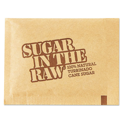 Sugar Packets, Raw Sugar, 0.18 oz Packets, 500 per Carton, Sold as 1 Carton, 500 Each per Carton 