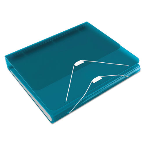 DUO 2-in-1 Binder Organizer, 11 x 8 1/2, 1" Capacity, Turquoise, Sold as 1 Each