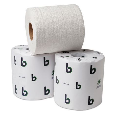 Boardwalk - Green Bathroom Tissue, 2-Ply, White, 500 Sheets/Roll, 96 Rolls/Carton, Sold as 1 CT
