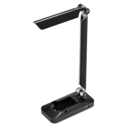 PureOptics Verve Folding LED Desk Light, 2 Prong, 16", Black, Sold as 1 Each