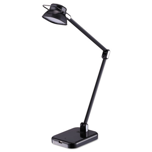 PureOptics Elate Dual-Arm LED Desk Light, 2 Prong, 21", Black, Sold as 1 Each