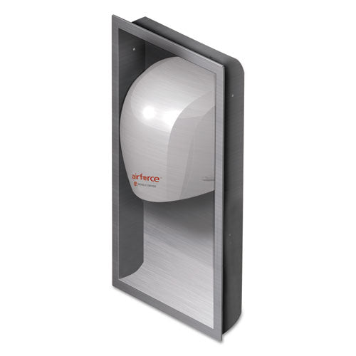 Airforce Hand Dryer Recess Kit, 15 x 4 x 25, Stainless Steel, Sold as 1 Kit