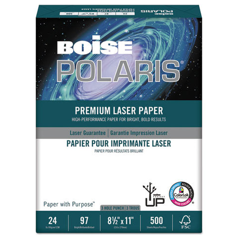 Boise - HD:P Presentation Laser 3 Hole Punch Paper, 96 Brightness, 24lb, Ltr, WE, 500/Rm, Sold as 1 RM