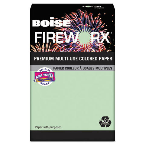 Boise - FIREWORX Colored Paper, 20lb, 11 x 17, Popper-mint Green, 500 Sheets/Ream, Sold as 1 RM
