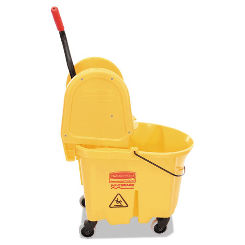 Rubbermaid Commercial - Wavebrake 35-Quart Bucket/Wringer Combinations, Yellow, Sold as 1 EA