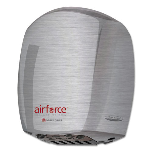 Airforce Hand Dryer, Stainless Steel, Brushed, Sold as 1 Each