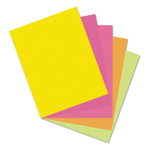 Array Card Stock, 65 lb., Letter, Assorted Hyper Colors, 50 Sheets/Pack, Sold as 1 Each