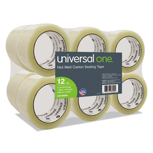 Universal - Heavy-Duty Box Sealing Tape, 2-inch x 55 yards, 3-inch Core, Clear, 12/Box, Sold as 1 PK