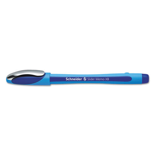 Slider Memo Ballpoint Pens, Stick, 1.4 mm, ExtraBold, Blue, 10/Box, Sold as 1 Box, 10 Each per Box 