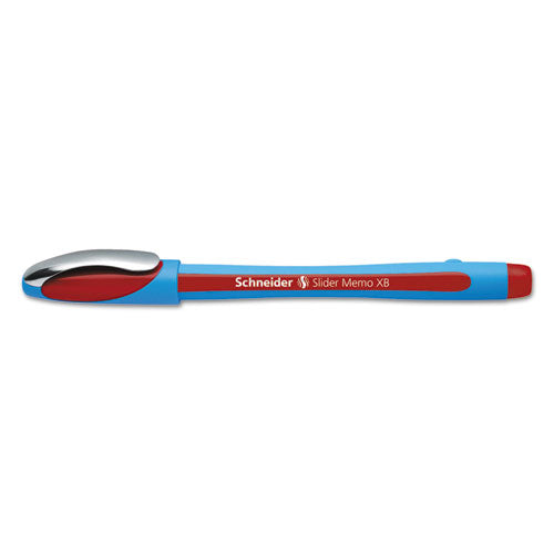 Slider Memo Ballpoint Pens, Stick, 1.4 mm, ExtraBold, Red, 10/Box, Sold as 1 Box, 10 Each per Box 