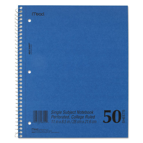 DuraPress Cover Notebook, College Rule, 8 1/2 x 11, White, 50 Sheets, Sold as 1 Each