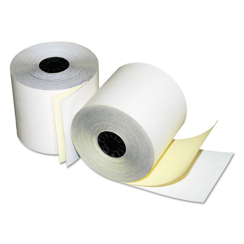 Two-Ply Credit/Debit Verification Rolls, 2-1/4" x 70 ft., White/Canary, 50/Ctn, Sold as 1 Carton, 50 Roll per Carton 