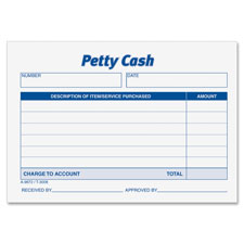 Adams Petty Cash Receipt Pad, Sold as 1 Package, 12 Pad per Package 