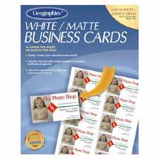 Geographics Business Card, Sold as 1 Package, 100 Each per Package 