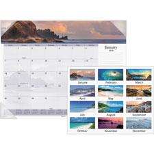 At-A-Glance Images Of The Sea Monthly Desk Pad Calendar, Sold as 1 Each