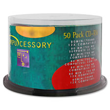 Compucessory CD Rewritable Media, Sold as 1 Package, 50 Each per Package 